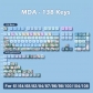 Daisy 104+34 / 54 MDA / Cherry / MCA Profile 4-sided Clear Keycap Set Cherry MX PBT Dye-subbed for Keyboard